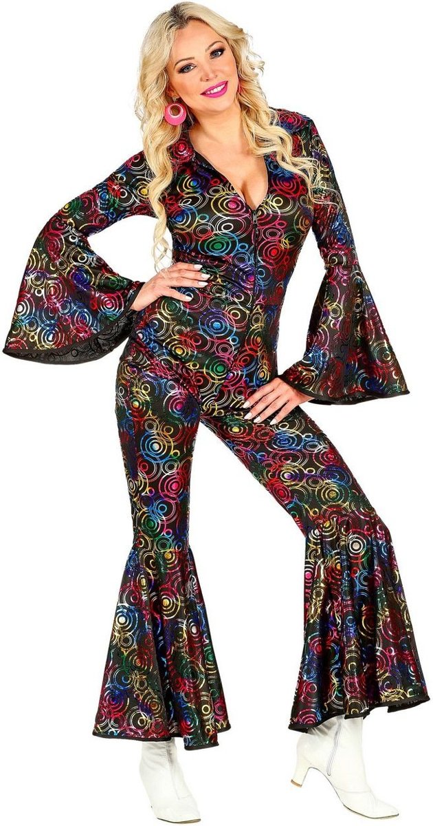 Hippie Kostuum | Draaien In De Disco Jaren 70 | Vrouw | Large | Carnaval kostuum | Verkleedkleding